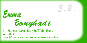 emma bonyhadi business card